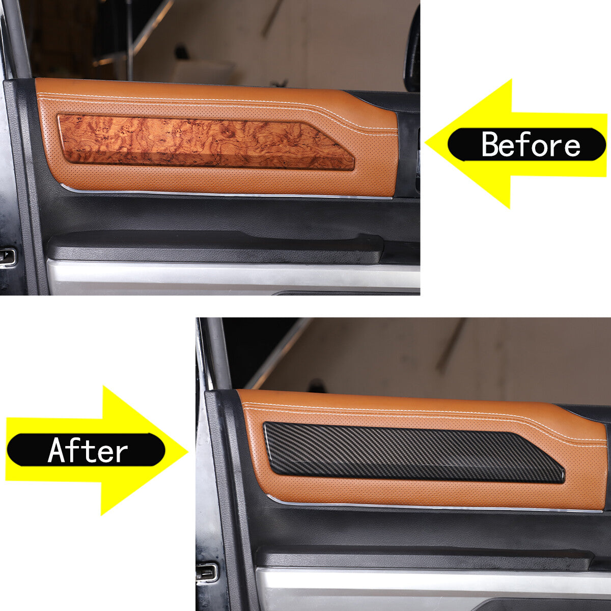 Carbon fiber ABS 4-door panel trim covers for 2014-21 Tendera Platinum 1794- n
