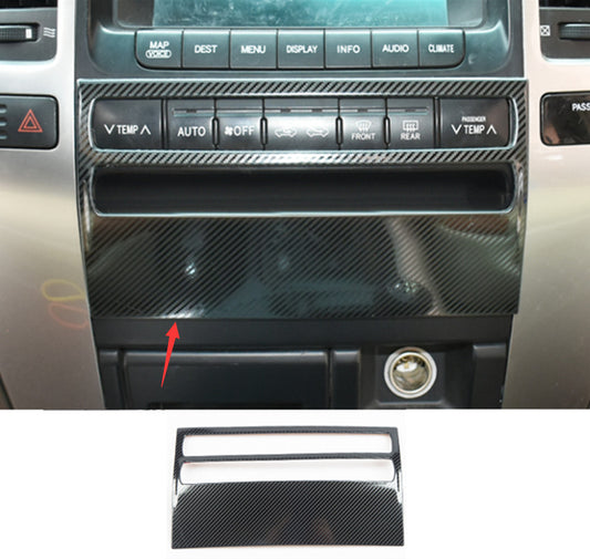 Carbon Fiber Air Condition Panel Frame Cover Trim for Toyota Prado FJ120 03-2009