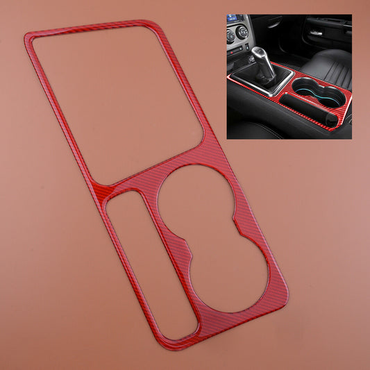 Carbon Fiber Cup Holder Panel Trim Cover Sticker Fit for for Dodge for Challenger New v