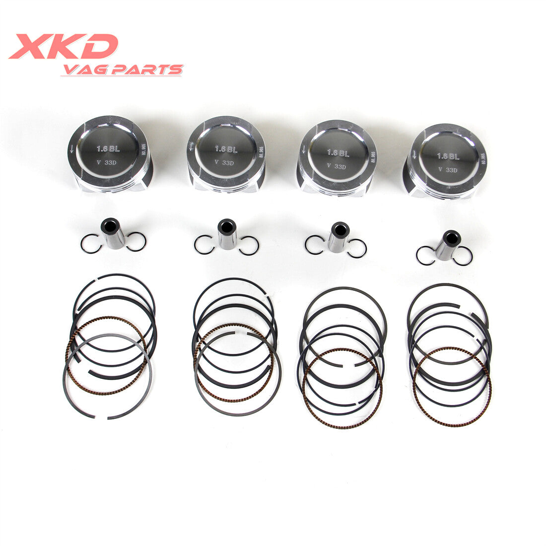 1.6 Piston, Connecting Rod, Valve, and Gasket Reconstruction Kit Suitable for avu BGU BSE BSF CCSA