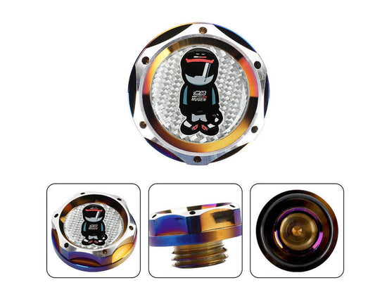 Oil filler cap for JDM Mugen engines, Neo silver carbon, suitable for Honda for Acura .