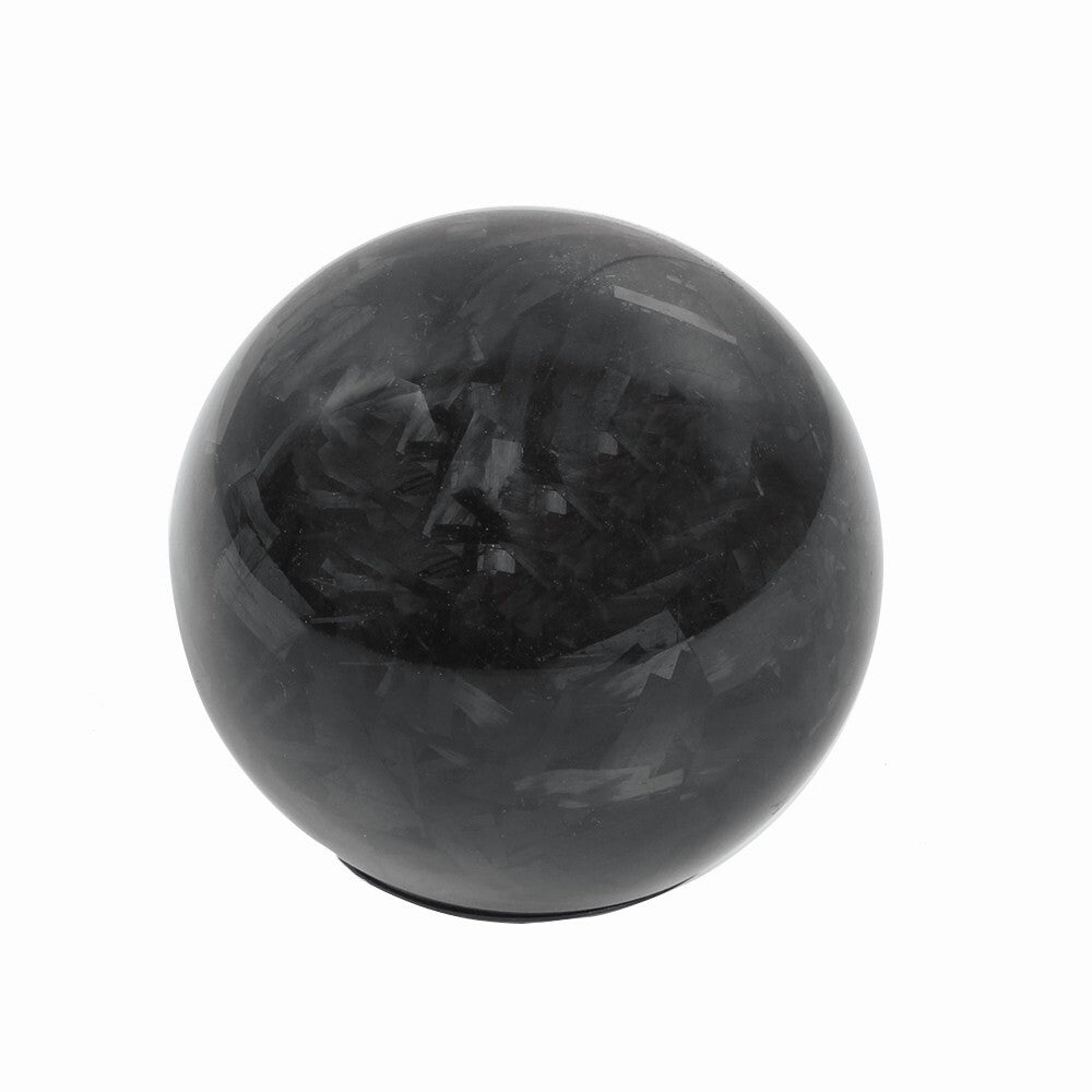 Black Forged Carbon Fiber Car Gear Shift Knob Ball Shape Shifter Head Lever