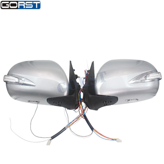 for Hiace Sliver Electric Reflector Rearview Mirror Exterior Led Light v