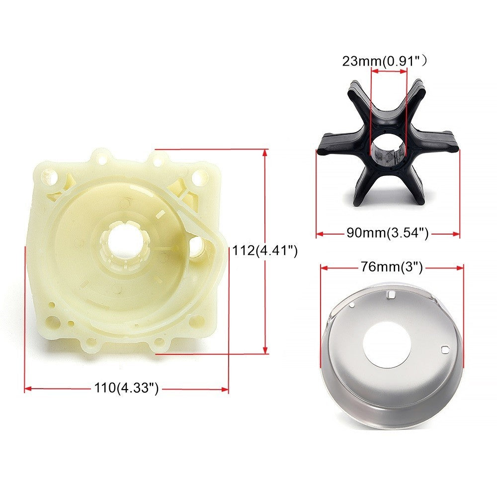 61A-W0078-01 Water Pump Impeller Kit for Yamaha Outboard 150 175 200 250 300 HP Q