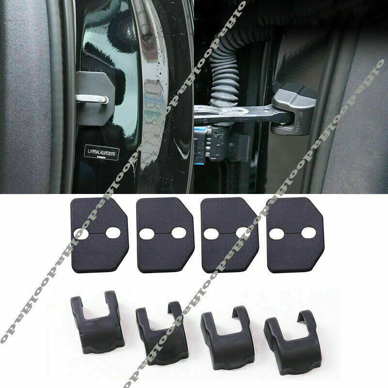 8X for Volvo S60 2019-2021 Black Door Lock Cover Protector limit Door Stop Cover