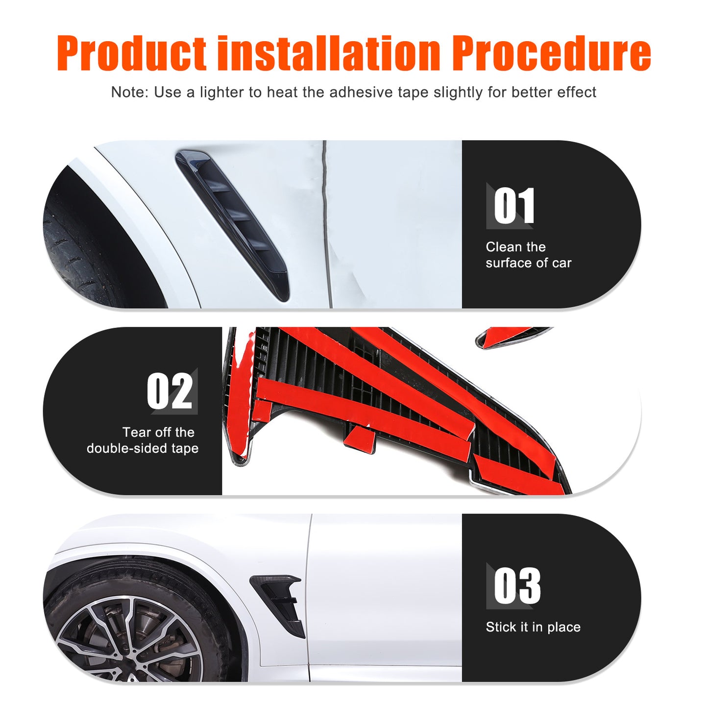 Carbon fiber ABS side fender vent socket cover suitable for BMW X3 G01 X4 G02 2018-22