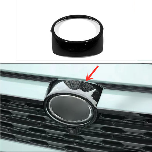 1X Glossy Black Front Grille Mesh Emblem Badge Frame Cover for Toyota Rav4 19-23