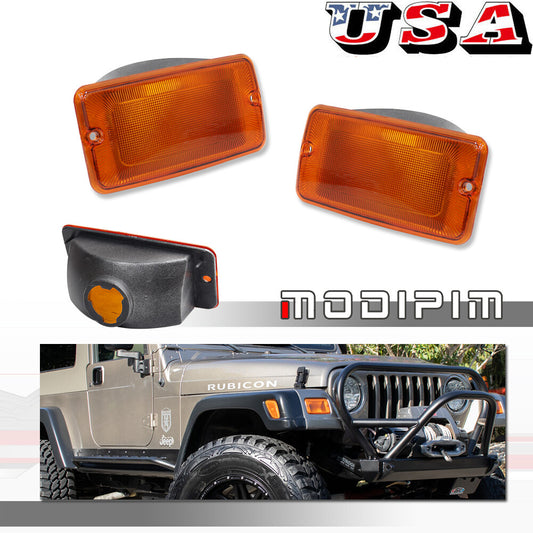 Amber front left turn signal lens for Jeep 1997-2006 for Wrangler (TJ)- v