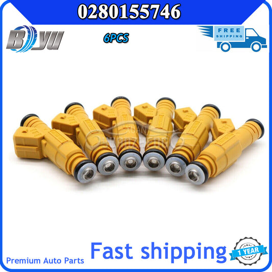 6-piece fuel injector 0280155746 suitable for 87-98 for Jeep 4.0L Type III, for Volvo 2.9L V90 960 S90- v