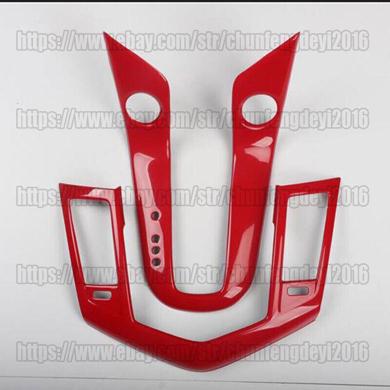 For 2009-2015 for Chevrolet for Cruze Red style Central Console Gear Shift Frame Trim