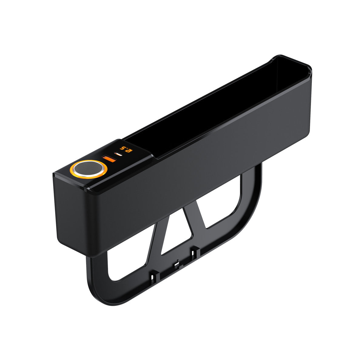 Rechargeable Car Accessories for Seat Gap Storage Box Phone Holder Organizer Black