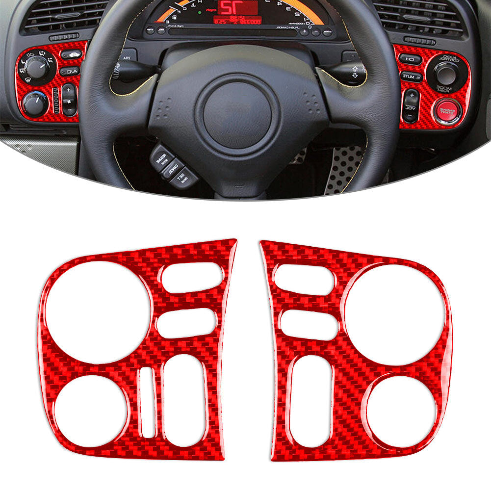 Interior Driver Side Dashboard Cover Trim for Honda S2000 2004-2009 RHD 2pcs Red