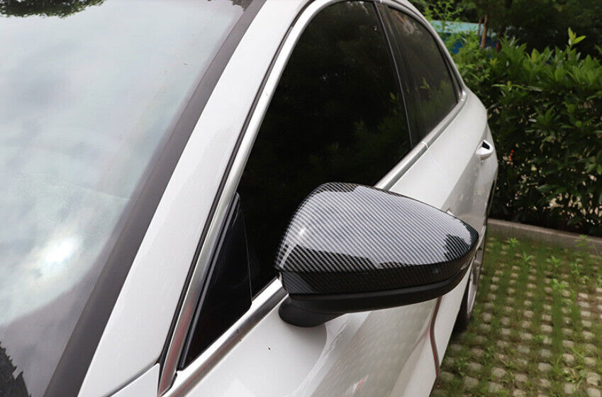 2P ABS Carbon Fiber Exterior Rear View Mirror Cover Trim Fit for Audi A3 2022-24