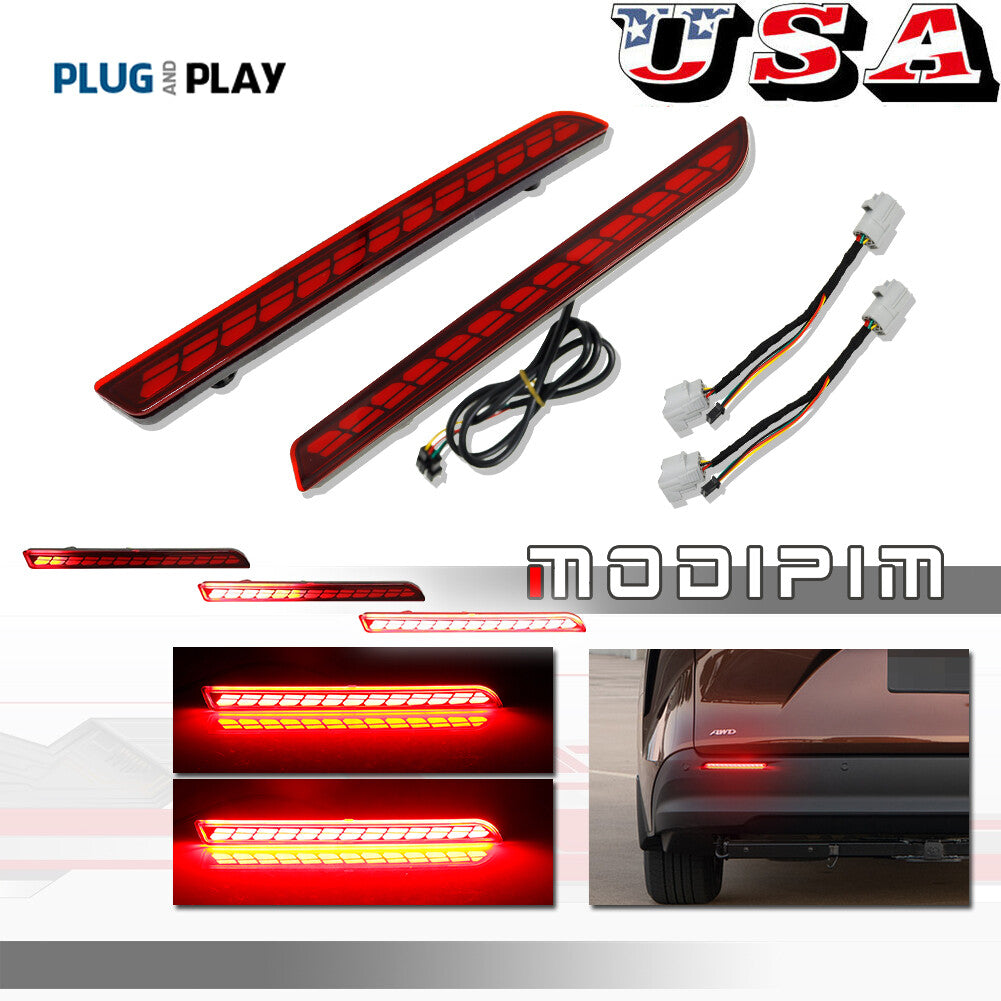 for for Sienna 2021 - 2023 LED Rear Bumper Brake Turn Signal Tail Light - v