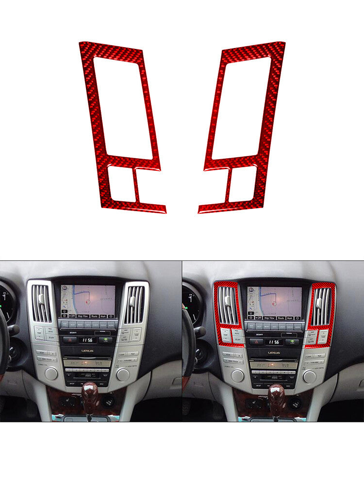 Red Carbon Fiber Watercup Holder Panel Cover Trim For 6 F12 F13 11-18 v