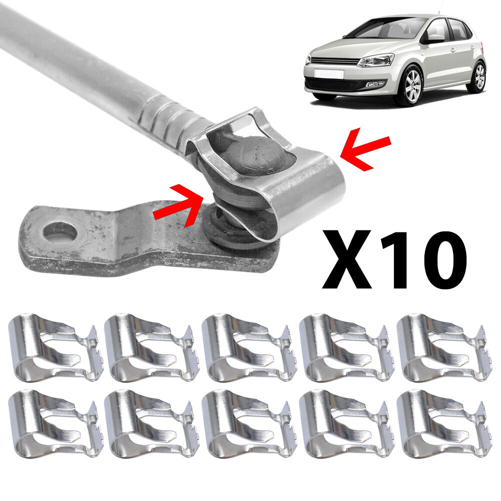 10 Universal Windshield Wiper Link Linkage Motor Rods Repair Clip Spring Kit
