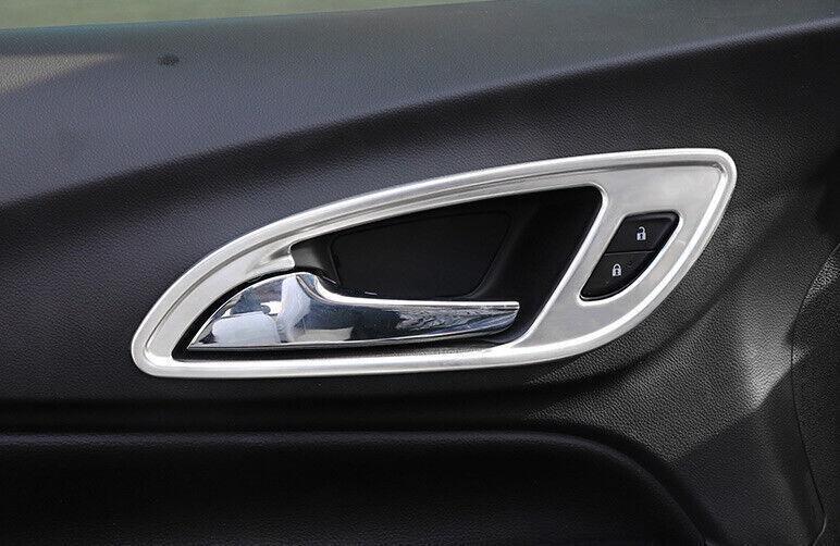 for Chevy Equinox 2018-2023 Silver Steel Inner Door Handle Lock Cover Trim 4pcs