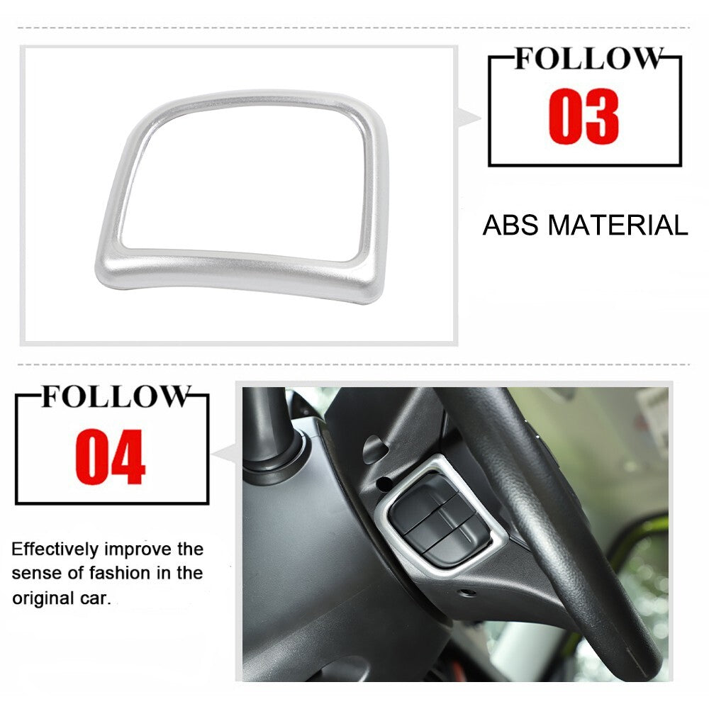 Silver ABS Phone Button Switch Decorative Panel Trim for Suzuki for Jimny 2019-2023
