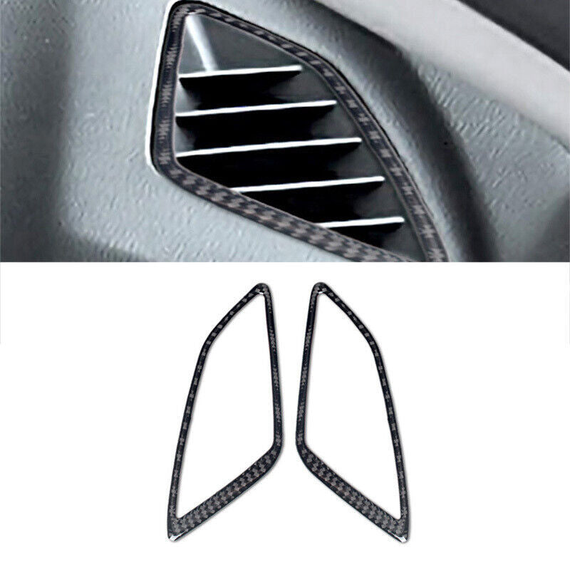 Carbon Fiber Center Vent Outlet Cover Trim for Subaru Outback Legacy 2015-2017 v