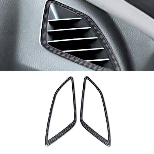 Carbon Fiber Center Vent Outlet Cover Trim for Subaru Outback Legacy 2015-2017 v