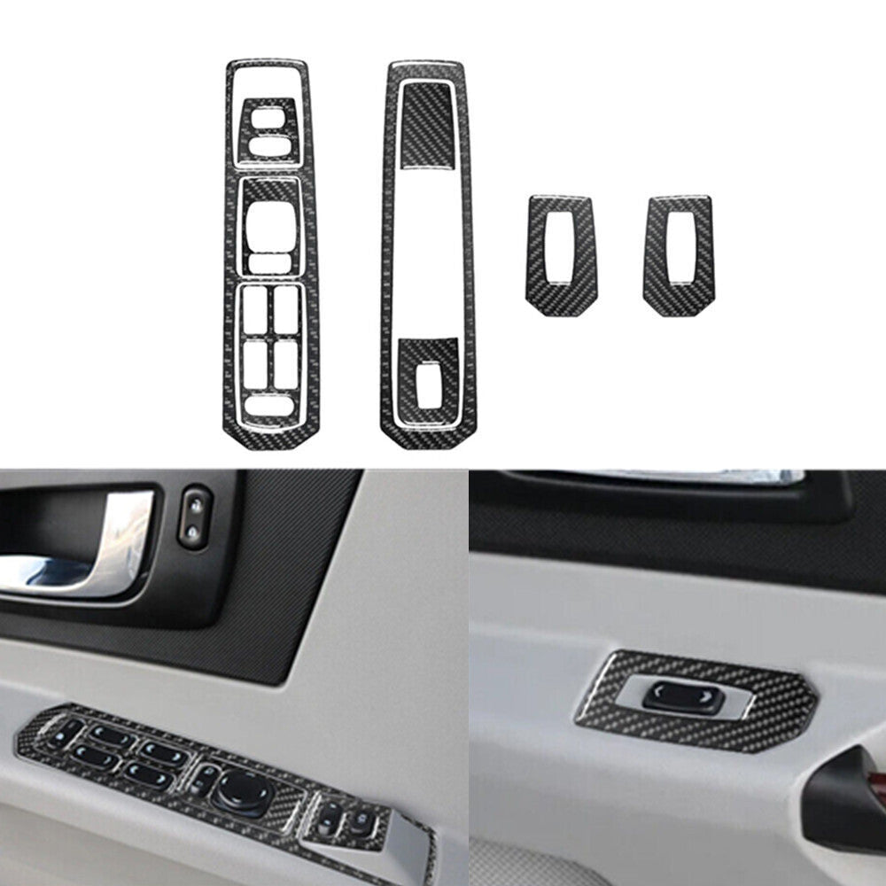 Carbon Fiber Headlight Eyebrow Scuff Cover Trim For 4Runner 2010-2020 v