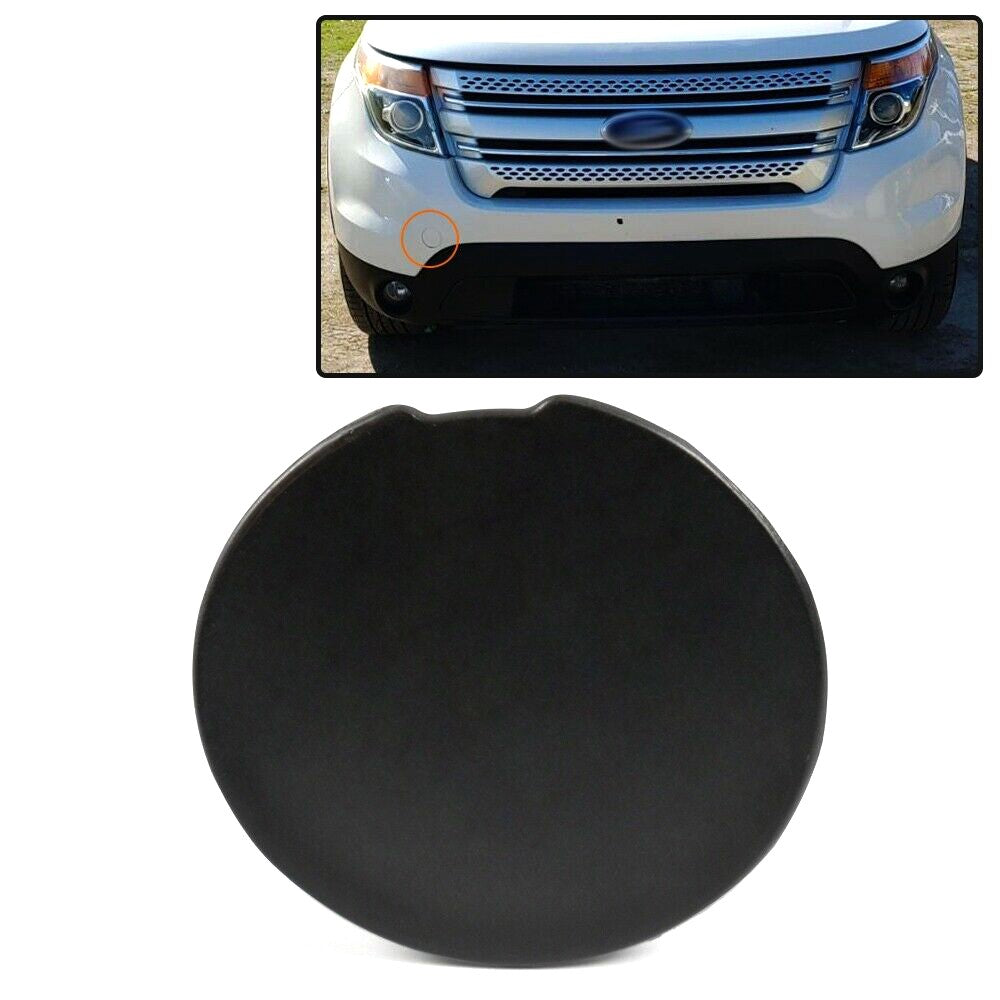 Primed Black Front Bumper Tow Hook Eye Cover For 2011- 2014 015 for Ford Explorer US Q