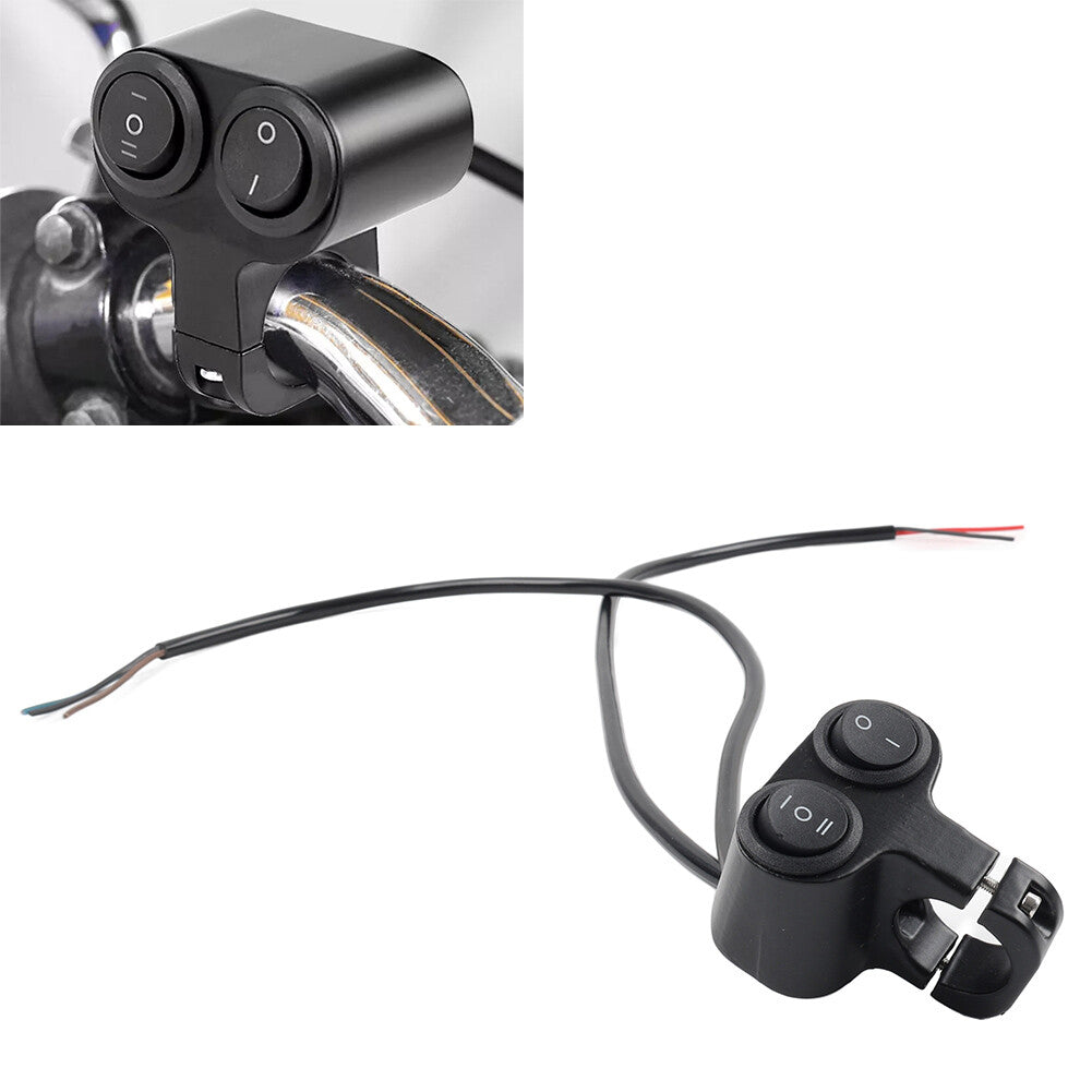 7/8 Motorcycle ATV Dual Button On Off Switch Handlebar Headlight Fog Spot Light