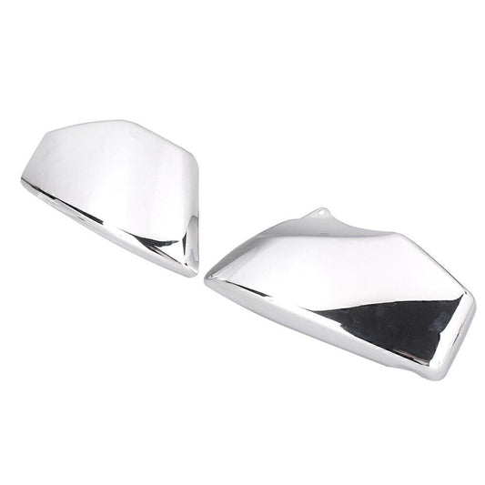 2x Chrome Motorcycle Side Battery Covers Fit for Honda VTX1800 2002-2008 Protect