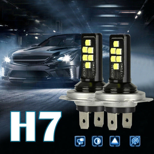 2pcs H7 Led Car Light Car Headlight Bulbs High Low Beam 240W 52000LM 6000K White n