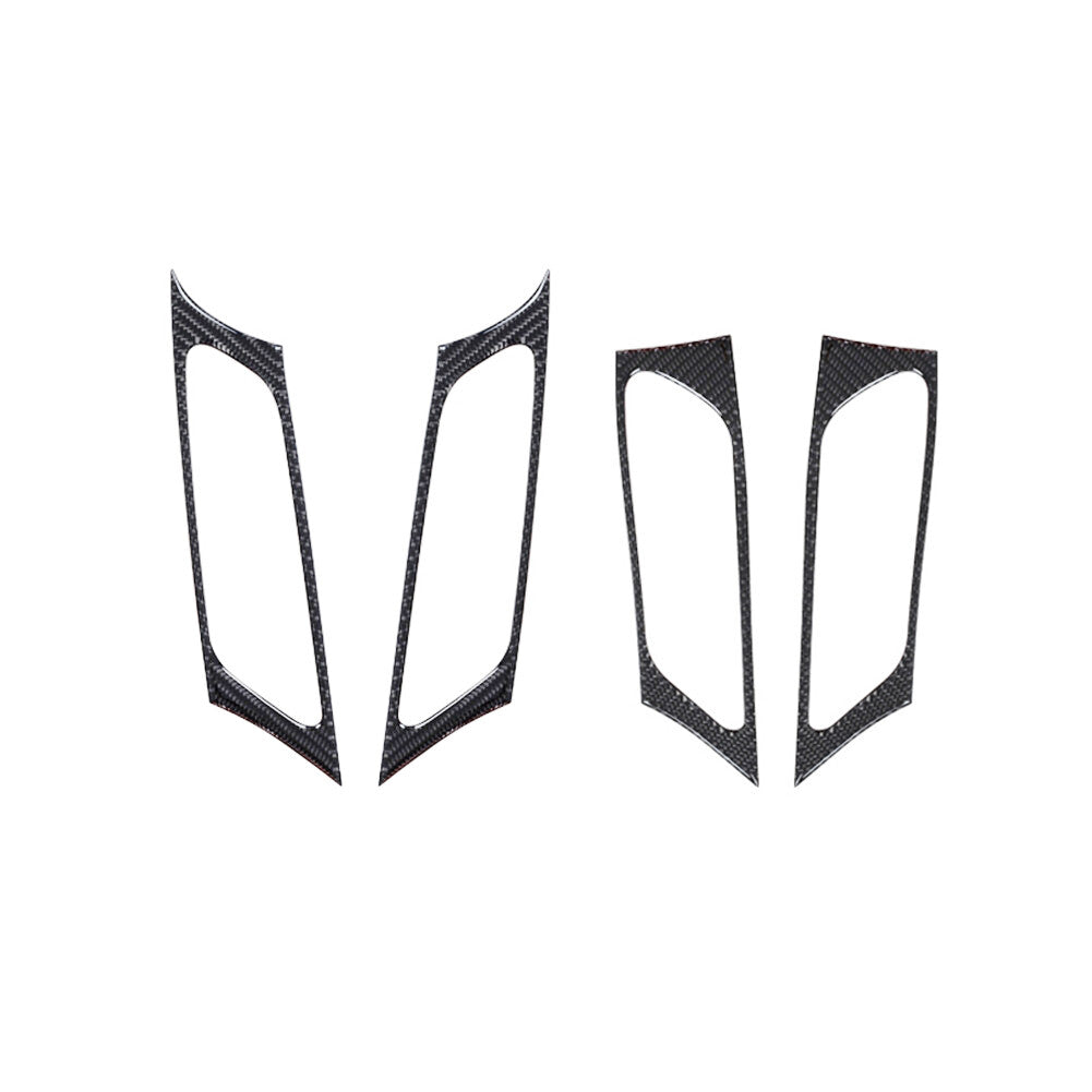 2X Carbon Fiber Interior Central Console Cover Trim for Mazda MX-5 Miata 2009-15 v
