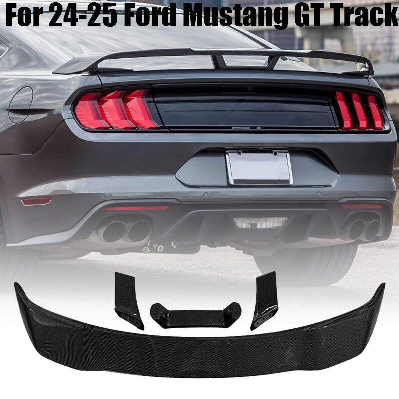 Real Carbon Fiber Rear Trunk Lip Spoiler Wing For 24-25 for Mustang GT Track n