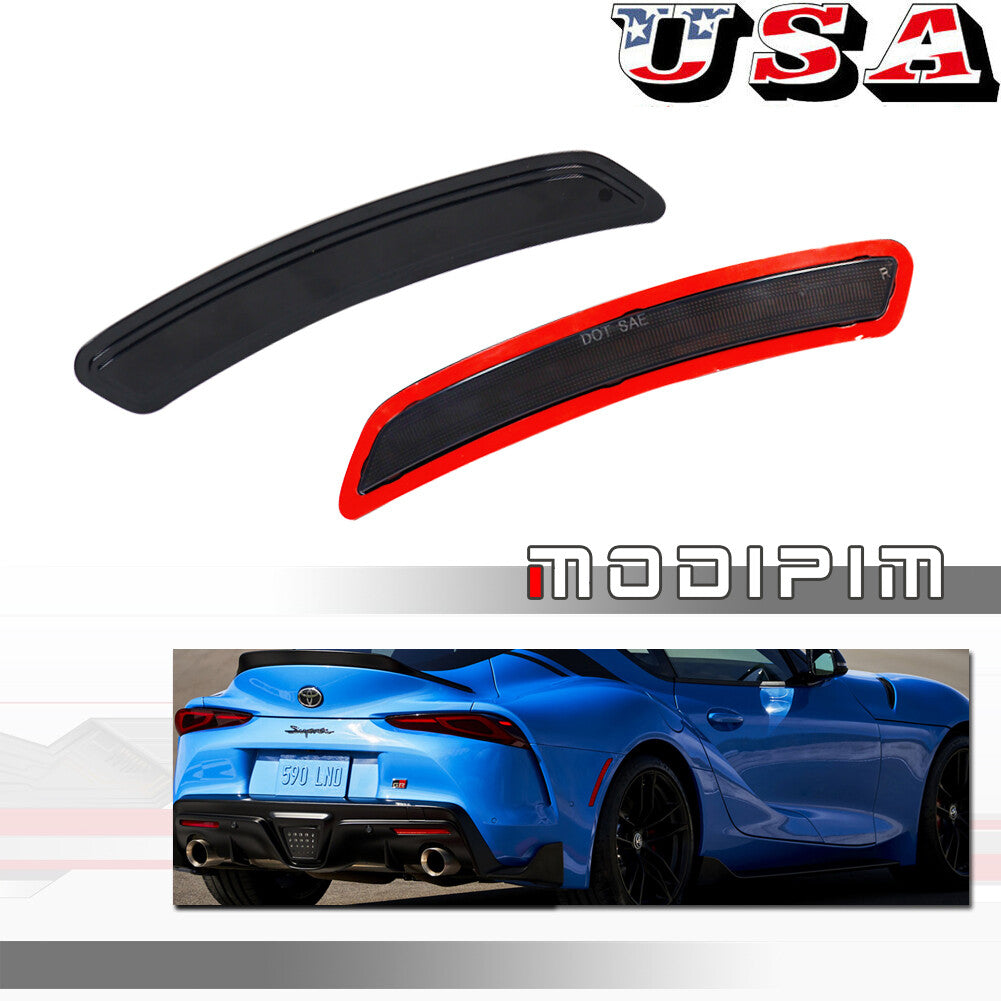 Black lens rear fender side marker reflector 1 pair suitable for 2020-2022 GR Supra- v