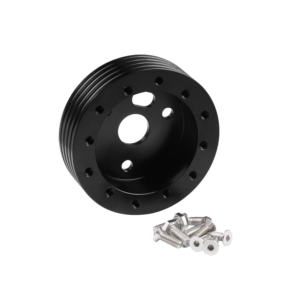 Black 0.5 Hub for 5 6 Hole Steering Wheel to Grant 3 Hole Adapter Boss 1/2