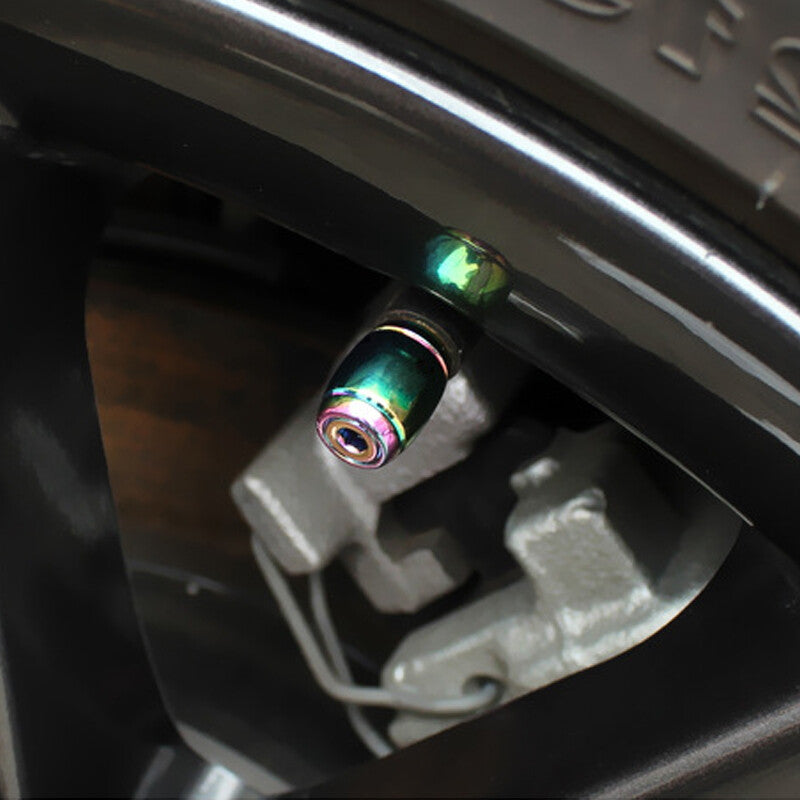 4-Piece Alloy Car Wheel Tire Valve Cover, Truck Nozzle Cover, Anti-theft Air Dust Cover - n