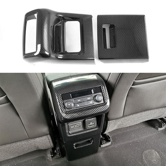 for Chevy Blazer 2019-2022 Carbon Fiber Rear Air Outlet Anti-Kick Panel cover 2x
