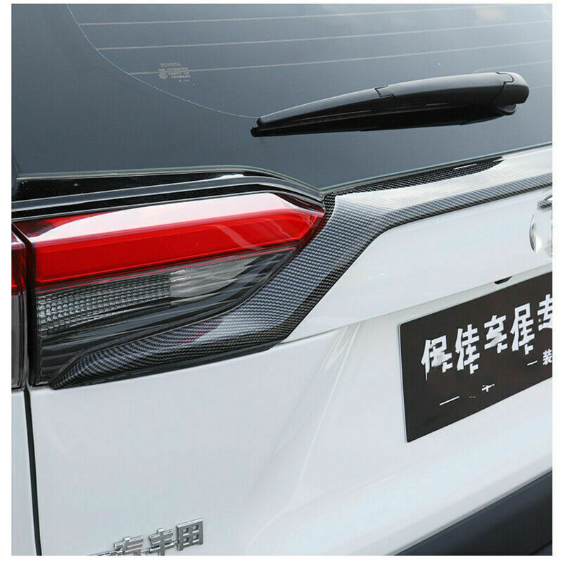 for Toyota RAV4 2019-24 Carbon fiber Rear Trunk Tailgate Lid Molding trim Strip