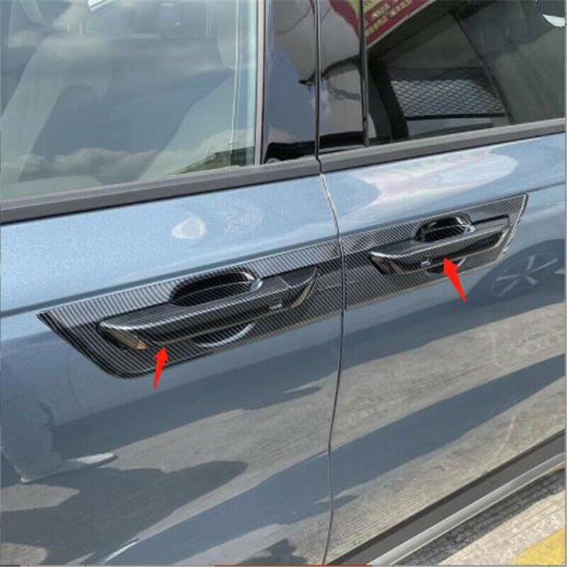 Carbon Fiber 5PCS Exterior Door Handle Cover Trim for Kia Carnival 2021 2022