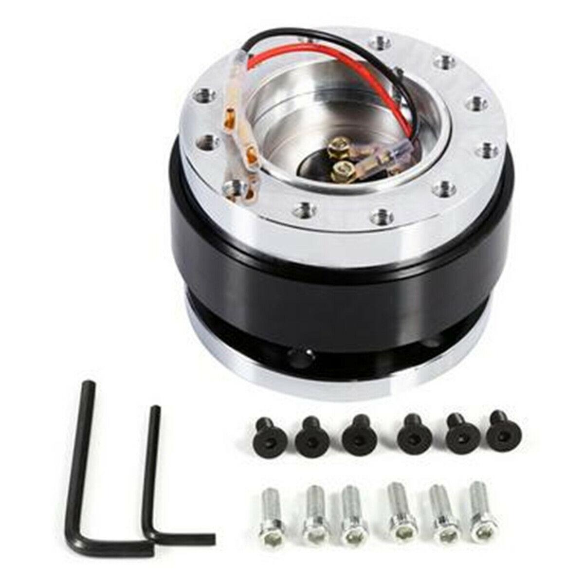 Aluminum alloy quick-release wheel hubs for car steering wheels with 6-hole adapter kit - n