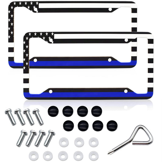 2X for Nissan Accessories American Flag Patriotic Car License Plate Frame Cover