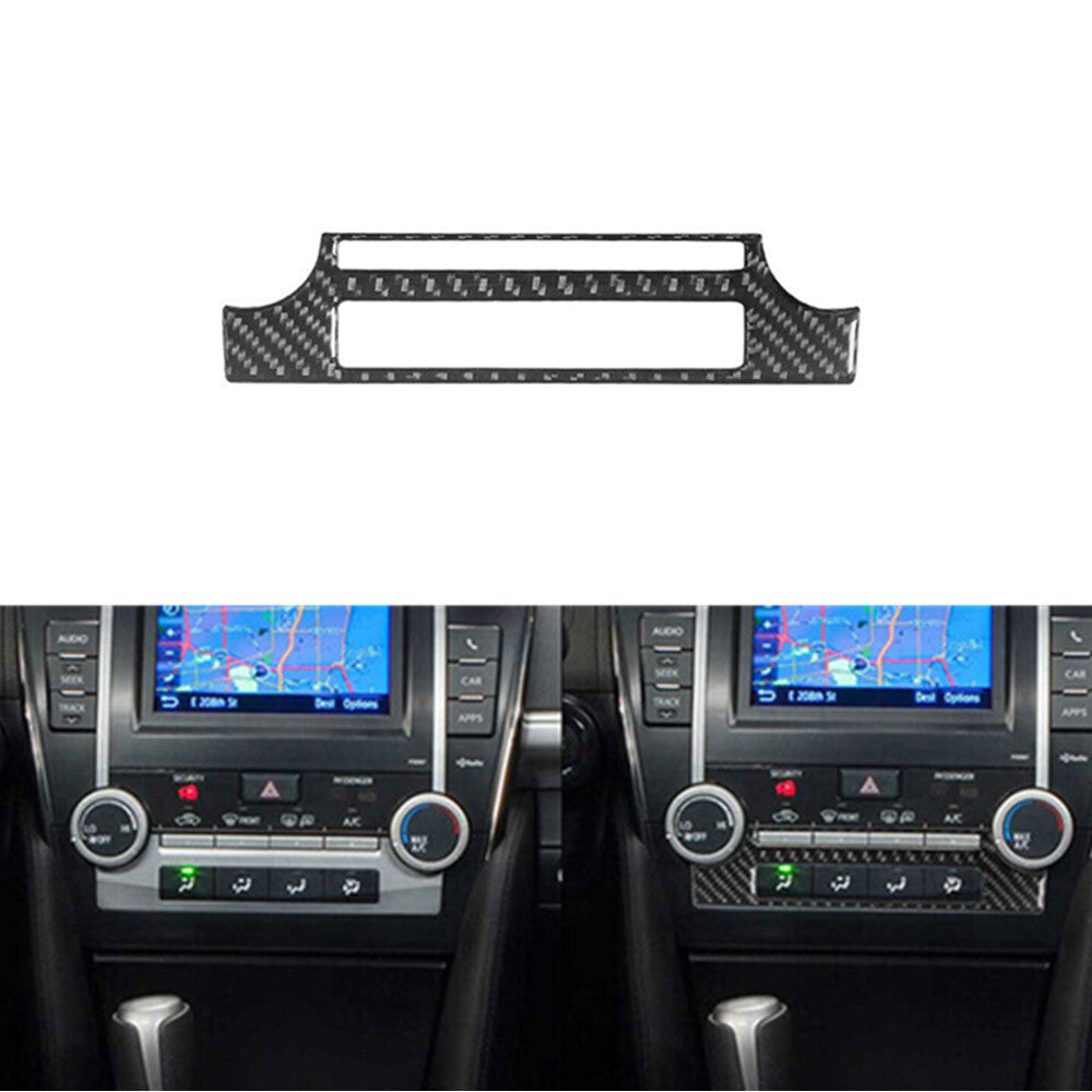 Carbon Fiber Console A/C Switch Control Cover Trim for Toyota for Camry 2012-2014 A