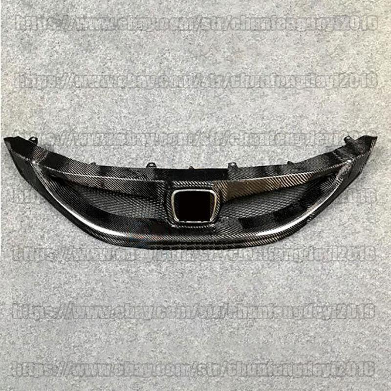 Carbon Fiber Front Bumper Grille Grill Fit For 2013-15 9th for Honda for Civic Sedan SI