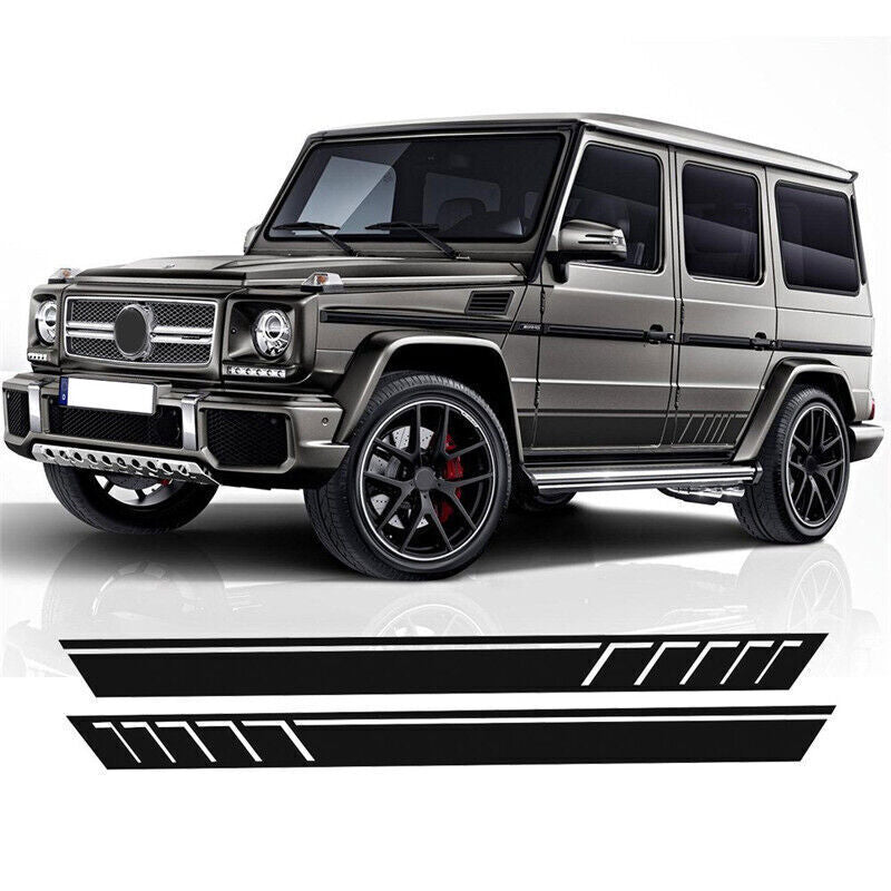 2-Pack Vinyl Car Side Skirt Car Stickers Decals Stripes for G500 G63 n