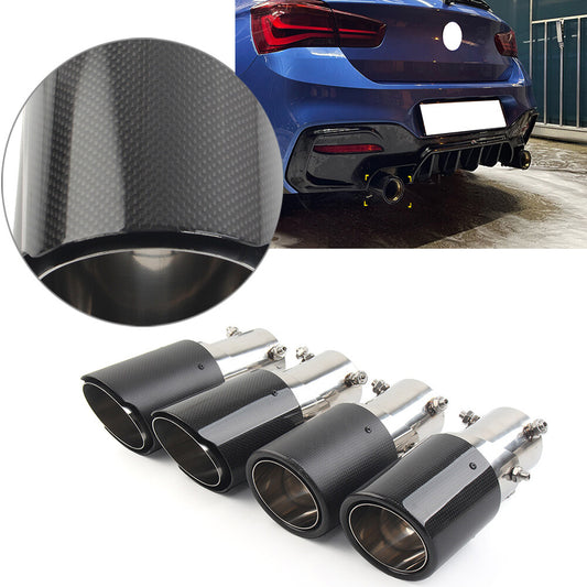 Inter 76mm Car Muffler Tip Exhaust System Pipe Mufflers Nozzle Round Outlet 89mm Q