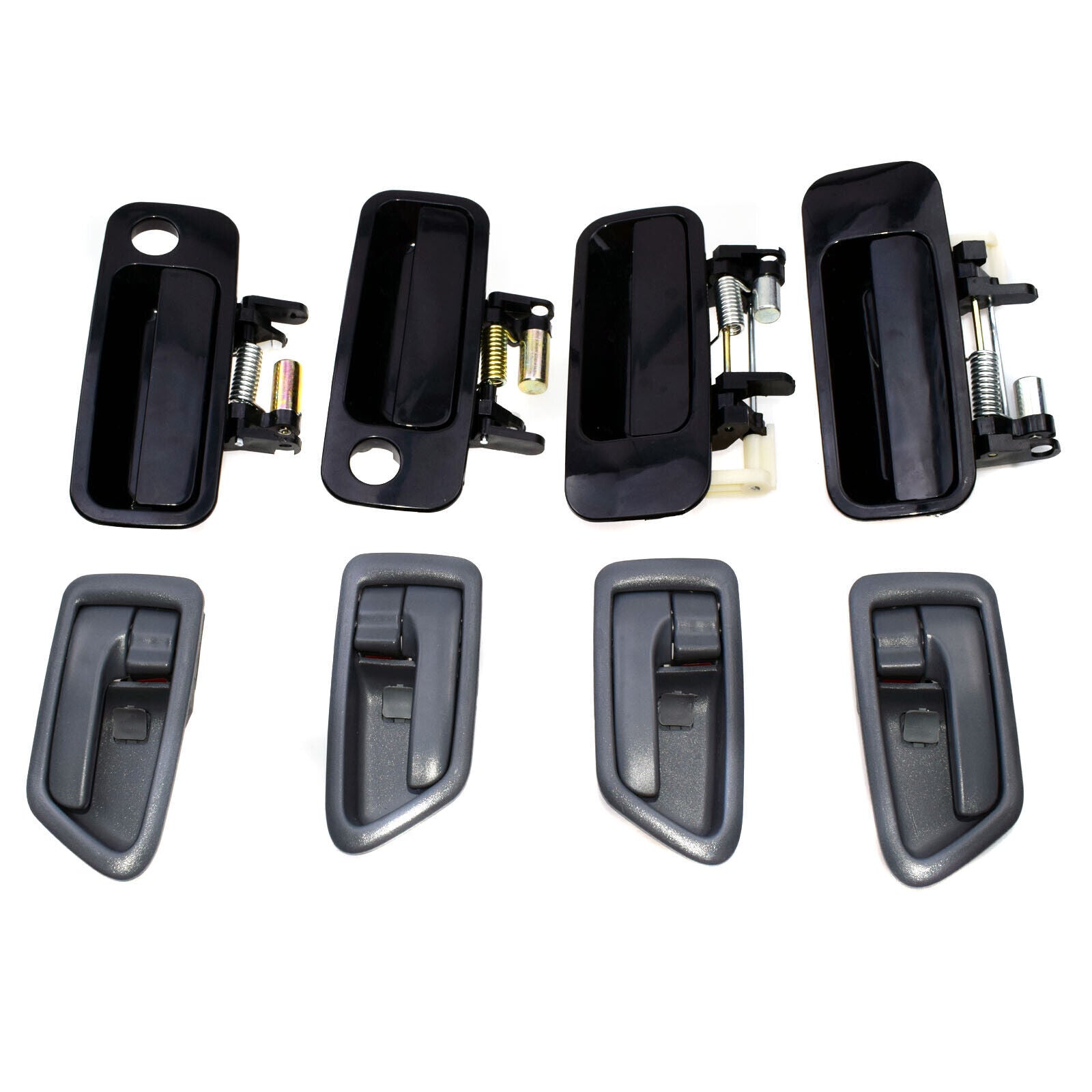 for Toyota for Camry 97-01 8Pcs Front Rear Black Outer Inner Gray Door Handle Set