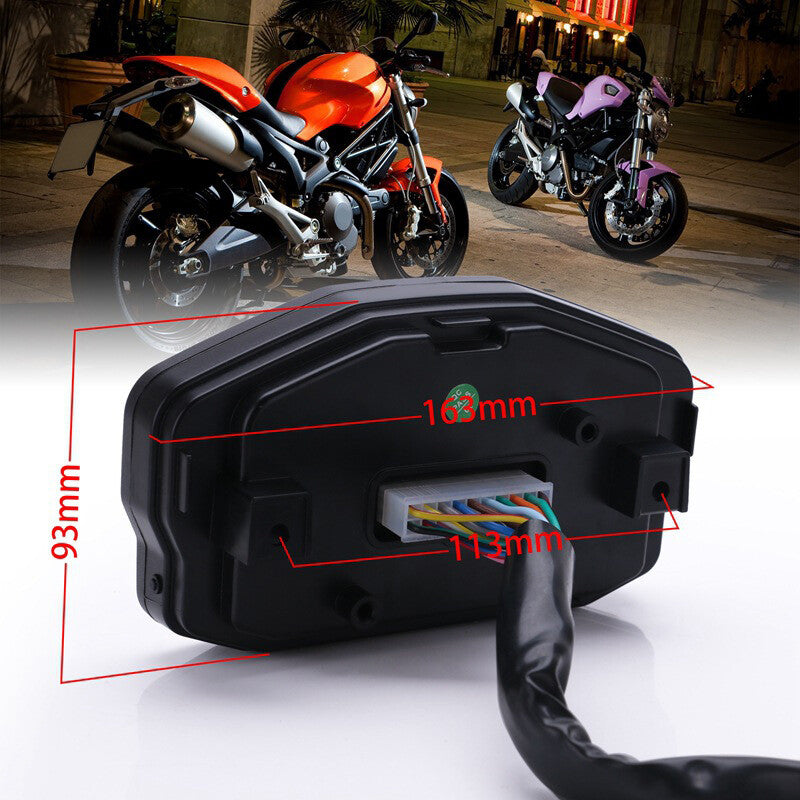 Motorcycle odometer with digital LED display, 2-cylinder or 4-cylinder. n