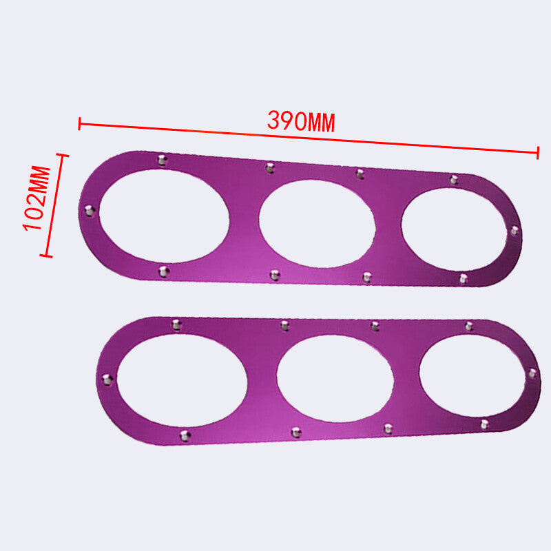 2Pcs Car Rear Bumper Race Air Diversion Diffuser Panels Kit Universal Purple