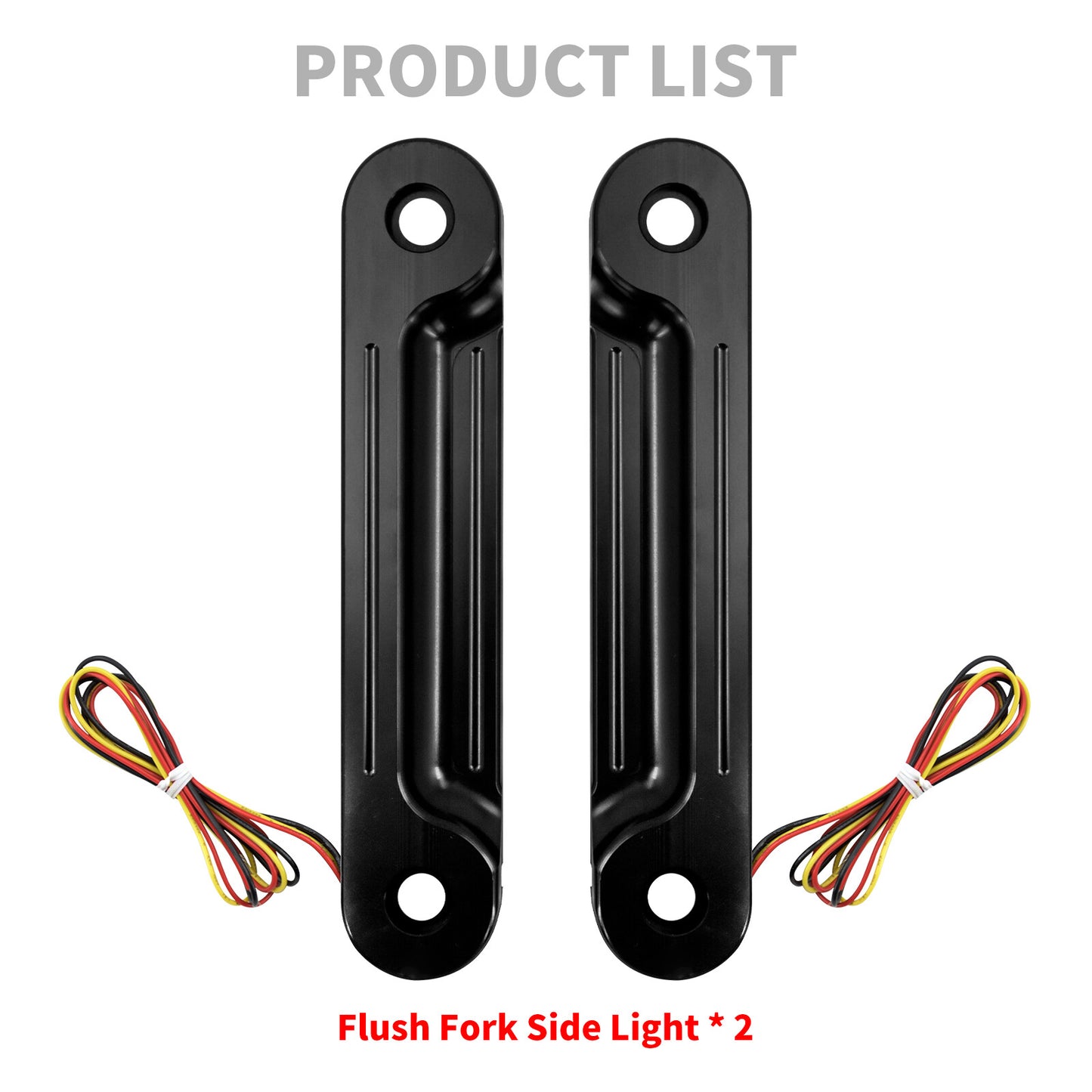 Black LED Flush Fork Turn Signal Side Light for Harley Electra Road Glide 98-23 Q