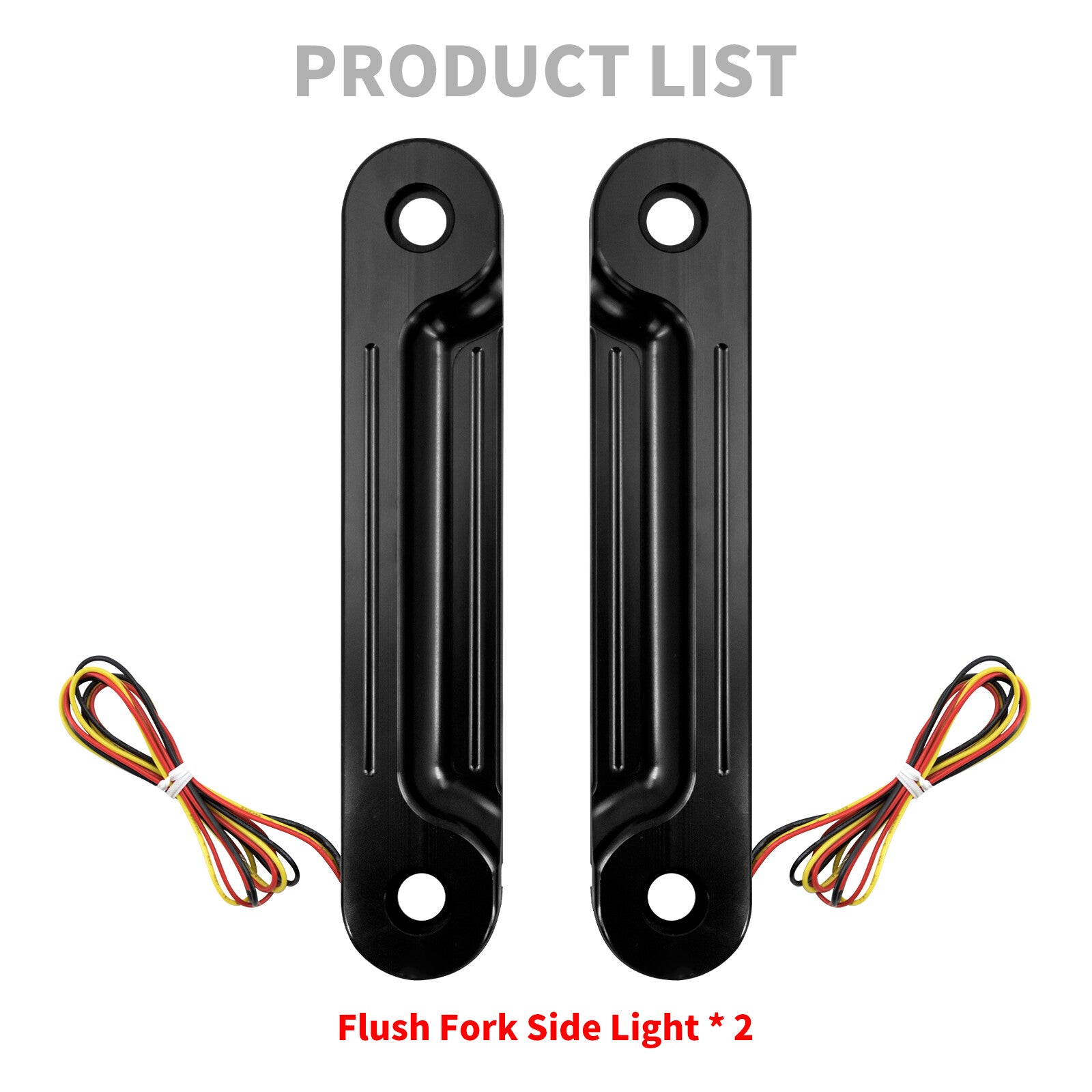 Black LED Flush Fork Turn Signal Side Light for Harley Electra Road Glide 98-23 Q