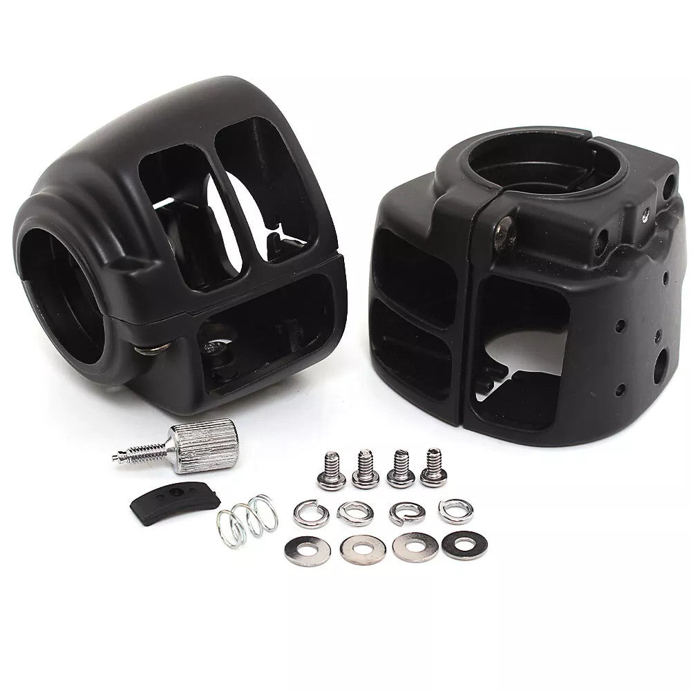 Black motorcycle switch housing protector for Harley Touring Softail Dyna Sportster - n