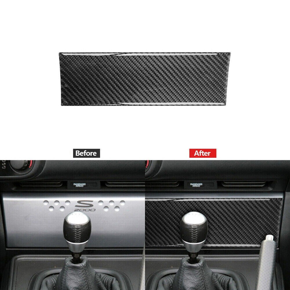 1x Carbon Fiber Interior Center Radio Control Cover Trim for Honda S2000 04-2009 n
